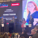 Iona Tuder accepting award