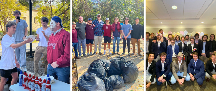 Three images from Kappa Psi events