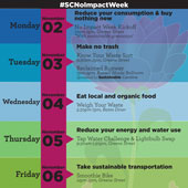 No Impact Week 2015 flier: text not distinguishable and info in story.
